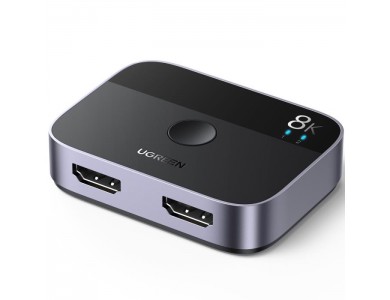 Ugreen HDMI 2-1 Switch 8K@60Hz HDCP 2.2, For relaying 2 sources on 1 Monitor, Support Dolby AC3 7.1 - 90385