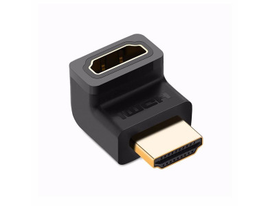 Ugreen HDMI Coupler, Αντάπτορας επέκτασης HDMI γωνιακός 90° Top, Μαύρος - 20110
