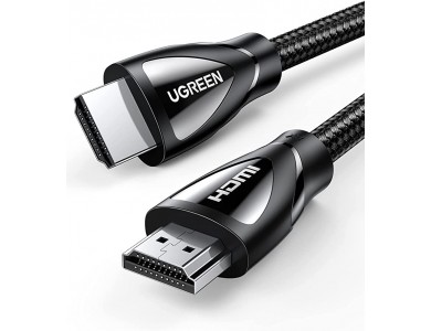 Ugreen HDMI v2.1 8Κ@60Hz, 1m., Nylon Braided Cable, eARC, 48Gbps, HDR & HDCP 2.2