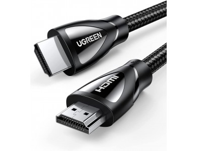 Ugreen HDMI v2.1 8Κ@60Hz, 2μ. Cable Nylon Braided eARC, 48Gbps, HDR & HDCP 2.2