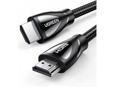 Ugreen HDMI v2.1 8Κ@60Hz, 3m., Nylon Braided Cable, eARC, 48Gbps, HDR & HDCP 2.2