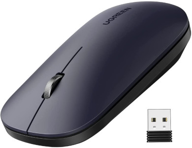 Ugreen MU001 Silent Wireless Mouse, 1000/1600/2000/4000 DPI, 3 buttons, for Android/Windows/Linux/Mac OS - 90372