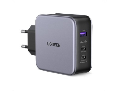 Ugreen Nexode 3-Port PD Fast Charger, Φορτιστής πρίζας 3-θυρών 140W GaN Power Delivery, PPS, Quick Charge 4.0, FCP, AFC - 90549