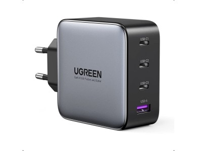 Ugreen Nexode 4-Port PD Fast Charger, 4-port 100W GaN Wall Adapter, Power Delivery, PPS, Quick Charge 4.0, FCP, AFC