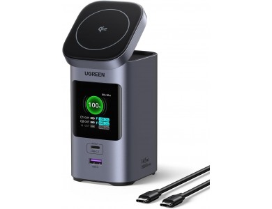 Ugreen Nexode Power Bank 20000mAh Qi2 15W, με Θύρα USB-A & USB-C Power Delivery 145W / Quick Charge 3.0 & TFT Digital Display
