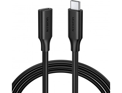 Ugreen USB-C Καλώδιο Επέκτασης 1μ. Type-C Θηλυκό σε Type-C Αρσενικό USB3.1 Gen2 10Gbps, Μαύρο
