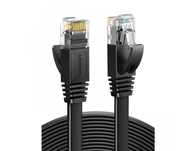 Ugreen U/UTP Cat.6 Καλώδιο Ethernet Flat 20μ., Μαύρο - 50181