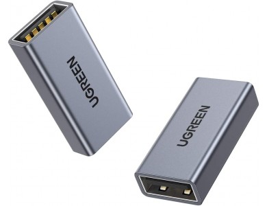 Ugreen Αντάπτορας USB-Α σε USB-A 3.0 Θηλυκό OTG Adapter USB-Α Female to USB-A Female, Ασημί, 1τμχ