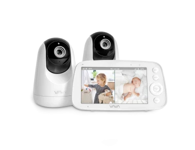 VAVA VA-IH009 Baby Monitor with 2 cameras, HD 720p, 5" LCD, Two-Way Audio, Night Vision & Thermal Monitor, Μπαταρίας