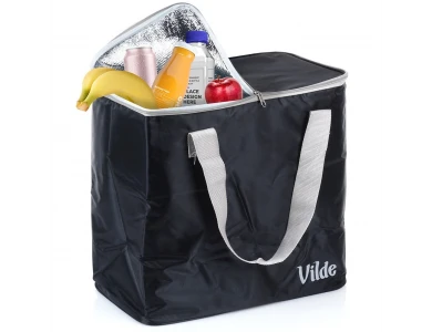 Vilde Cooler Bag Ισοθερμική Τσάντα Ώμου Θερμός 30L 38.5x21.5x36cm, Αδιάβροχη, Black