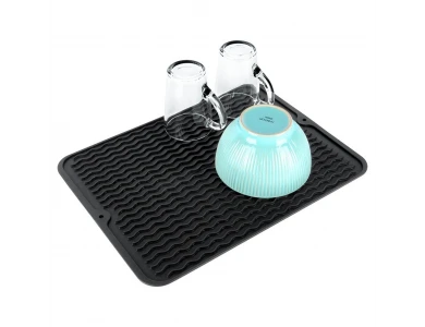 Vilde Dish Drying Mat 40x30cm, Επιφάνεια Στεγνώματος Σιλικόνης Μαύρη