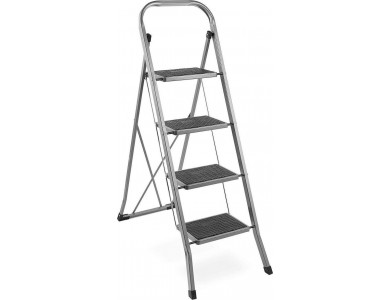 VonHaus Steel ladder 4 steps, folding - 3500095