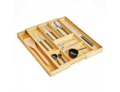 VonShef Extendable cutlery tray (6-8 compartments) 41 x 46 x 6cm - 07/673 - *REFURBISHED*