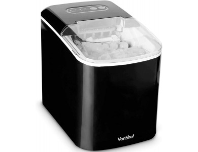 VonShef Ice Maker Machine, Παγομηχανή με Ημερήσια Παραγωγή 12kg & Επιλογή Μεγέθους Πάγου