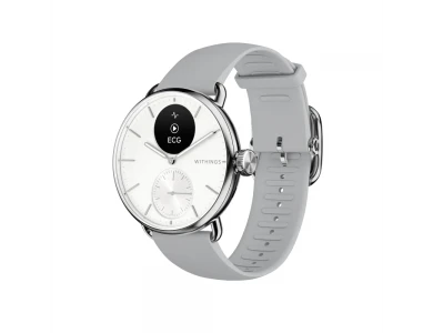 Withings ScanWatch 2 Hybrid Smartwatch 38mm, Activity Fitness Heart Rate Sleep Monitor, GPS, ECG & Oximeter, Αδιάβροχο, Λευκό
