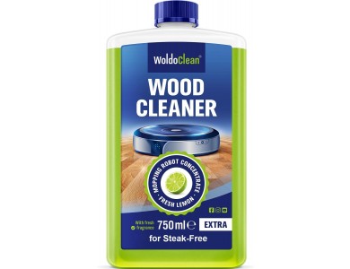 WoldoClean Wood Cleaner 750ml, Concentrated Floor Cleaner for Wooden Floors, for use with Robotic Vacuum Cleaners, Lemongrass