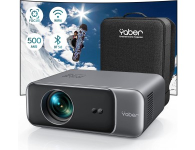 Yaber Pro V9 Projector Full HD 1080p Native resolution, 500 ANSI Lumens, Bluetooth 5.0 & WiFi, με Θήκη