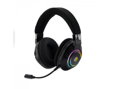 Zeroground HD-3600WG AKASHI Wireless RGB Gaming Headset 7.1 Detachable Microphone (PC / PS4 / Xbox / Switch etc.), Black