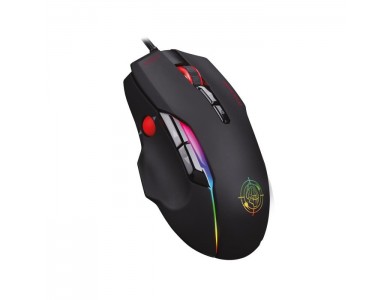 Zeroground MS-3600G RGB KENNYO v2.0 Gaming Mouse, Programmable Mouse 500-7.200 DPI, 9 Buttons, Black