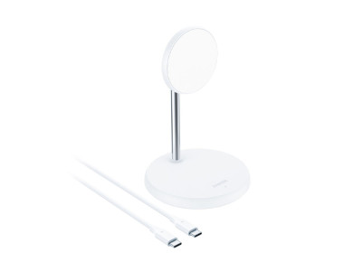 Anker PowerWave Magnetic Stand, Wireless magnetic charger for iPhone 12 / 13 Series - A2540G21, White