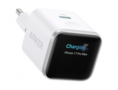Anker Nano Φορτιστής 45W με Οθόνη, USB-C, White