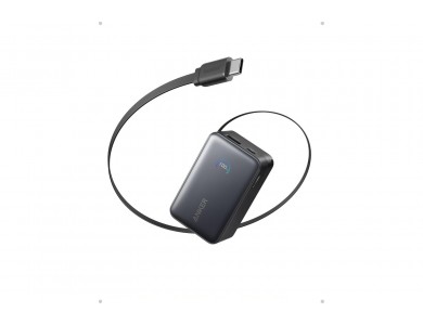 Anker Nano Power Bank 10.000mAh 45W με Ενσωματωμένο Επεκτεινόμενο Καλώδιο USB-C, White