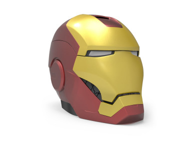 eKids Iron Man Helmet Marvel Licensed Portable Bluetooth Speaker, Φορητό Bluetooth Ηχείο, Gold/Red