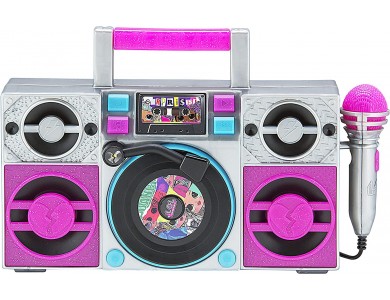 eKids LOL! Surprise Remix Boombox Karaoke, with wired microphone, Music, Lights & Sound Effects