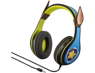 eKids Paw Patrol Chase Licensed Wired Headphones for Kids with Volume Limiter