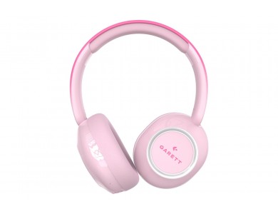 Garett Astro Wave ANC Παιδικά Ασύρματα Ακουστικά Over-Ear με Noise Cancelling, Ασφαλή Ένταση & Μπαταρία έως 28 Ώρες, Pink