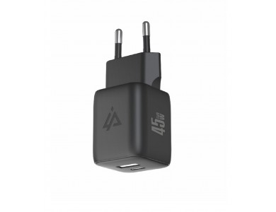 iPEAX GaN 2-Port 45W Power Adapter with Type-C with PD & QC3.0 & PPS, Black