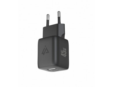 iPEAX GaN Φορτιστής πρίζας 2-θυρών 45W με Type-C με PD & QC3.0 & PPS, Black
