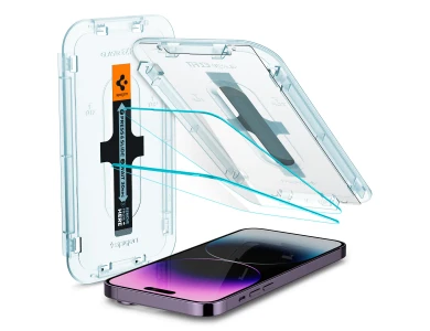 Spigen iPhone 14 Pro Max GLAS.tR EZ FIT Premium Tempered Glass Screen Protector, με Installation Frame, Σετ των 2