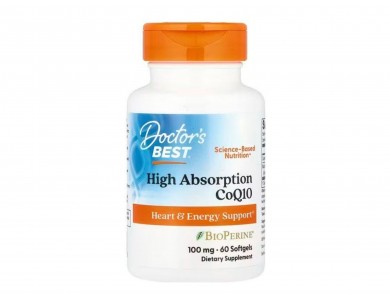 Doctors Best High Absorption CoQ10 with BioPerine 400mg - 60 vcaps