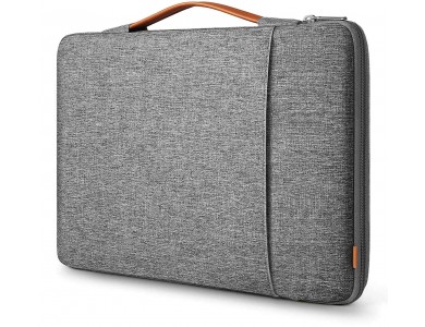 Inateck 360° Protection Sleeve Laptop 15.6" for Macbook / DELL XPS / HP / Surface, external pocket, Grey