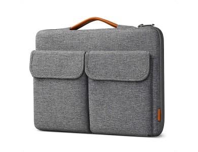 Inateck 360° Protection Sleeve 13.3" Waterproof for Macbook / DELL XPS / HP / Surface, with External Sleeves, Grey