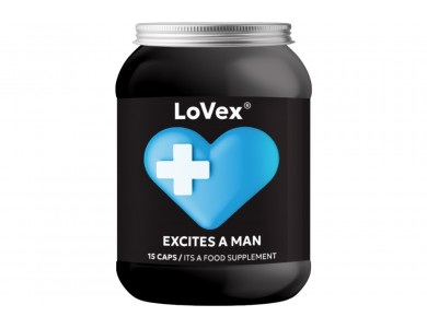 LoVex Excites A Man Φυτικό Ενισχυτικό Συμπλήρωμα για Βελτίωση της Ανδρικής Libido 15 Caps
