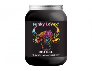 Funky LoVex Be A Bull Φυτικό Ενισχυτικό Συμπλήρωμα για Ενίσχυση Τεστοστερόνης & Στύσης 15 Caps