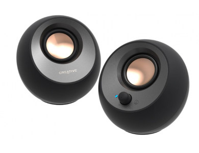 Creative Pebble V3 Computer Speakers 2.0 with 8W Power & Bluetooth 5.0, Black - OPEN PACKAGE