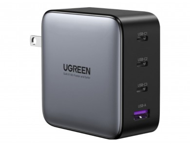 Ugreen Nexode Φορτιστής 100W GaN 4 Θυρών (3x USB-C + USB-A), White