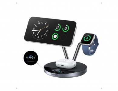 Anker Prime MagGo Βάση Ασύρματης Φόρτισης 3-σε-1 Qi2 25W
