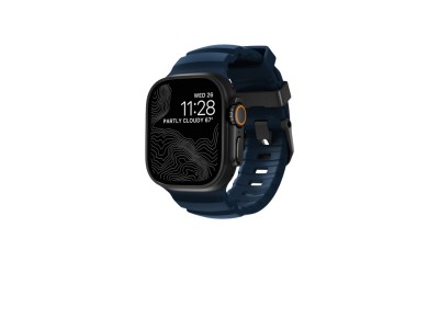 Nomad Rocky Point Band Apple Watch Ultra / 9 / 8 / 7 - 45 / 49mm, Ανταλλακτικό Λουράκι, Black Titanium Atlantic
