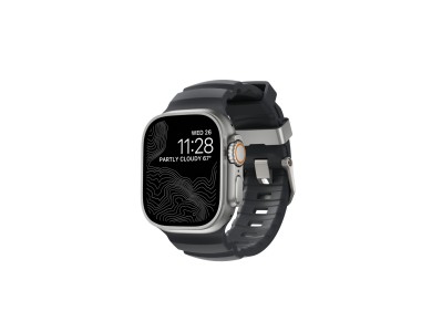 Nomad Rocky Point Band Apple Watch Ultra / 9 / 8 / 7 - 45 / 49mm, Ανταλλακτικό Λουράκι, Natural Titanium Storm