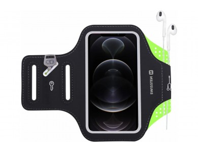 Swissten Armband Case 7", Αδιάβροχη Θήκη Μπράτσου για Κινητό έως 7" με Θήκη για Κλειδί, Black