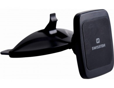 Swissten Magnetic Car Holder, Μαγνητική Βάση Κινητού / Tablet Αυτοκινήτου S-Grip, Black