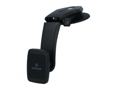 Swissten Magnetic Car Holder, Μαγνητική Βάση Κινητού / Τάμπλετ Αυτοκινήτου με Βεντούζα S-GRIP M5-R1, Black