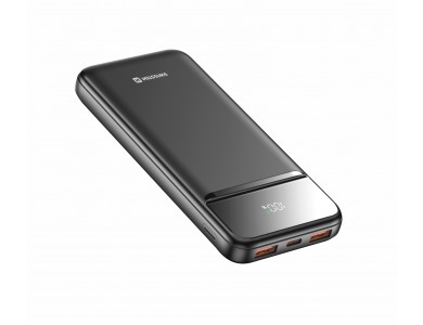 Swissten Power Line II 10000 PD 22.5W USB-C Power Bank 10.000mAh Power Delivery & QC3.0, Μαύρο