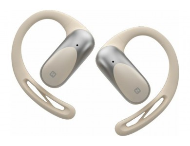 Swissten Run Bluetooth 5.4 Ακουστικά Open-Ear με Αντοχή στον Ιδρώτα IP54 & Υποστήριξη AAC, Beige