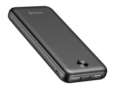 Swissten WORX Pro 10000 USB-C Power Bank 10.000mAh, Μαύρο