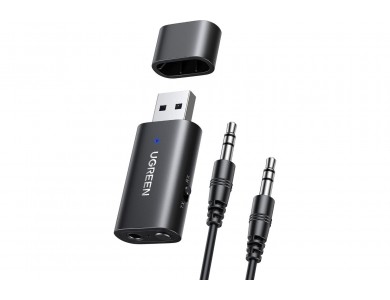 Ugreen Bluetooth 5.1 2-in1 Transmitter/Receiver, 3.5mm AUX Wireless Audio Adapter με 1μ. Καλώδιο AUX - ΑΝΟΙΓΜΕΝΗ ΣΥΣΚΕΥΑΣΙΑ